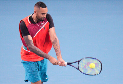 Nick Kyrgios gewann gegen Andrey Rublev in zwei Sätzen Nick Kyrgios gewann gegen Andrey Rublev in zwei Sätzen