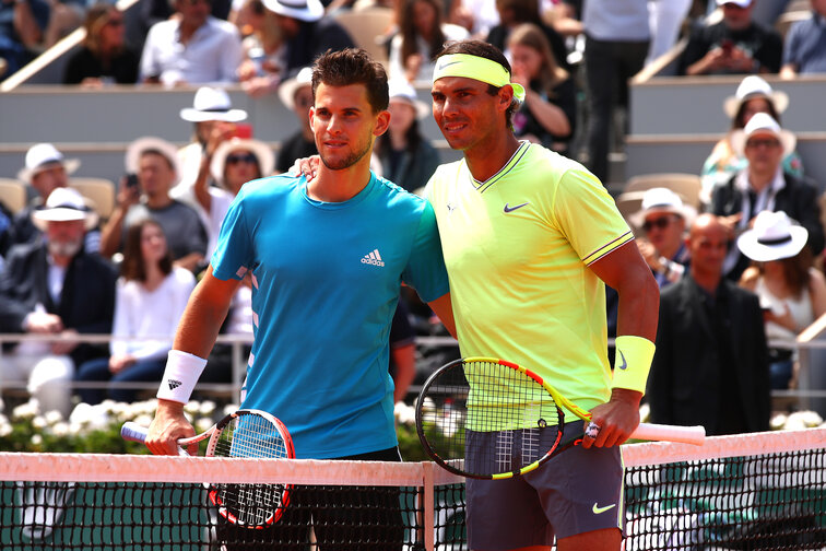 Dominic Thiem und Rafael Nadal vor dem Finale der French Open 2019