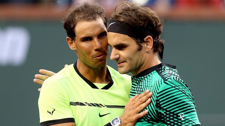 Rafael Nadal und Roger Federer in Indian Wells 2017 Rafael Nadal und Roger Federer in Indian Wells 2017