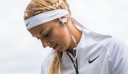 Sabine Lisicki (GER) mit Kopfhoerer, hoert Musik,
Tennis - Wimbledon 2016 - Grand Slam ITF / ATP / WTA - AELTC - London - - Great Britain - 27 June 2016.