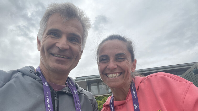 Roberta Vinci beim Interview in Wimbledon Roberta Vinci beim Interview in Wimbledon