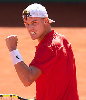 Holger Rune im vergangenen Herbst im dänischen Davis-Cup-Team