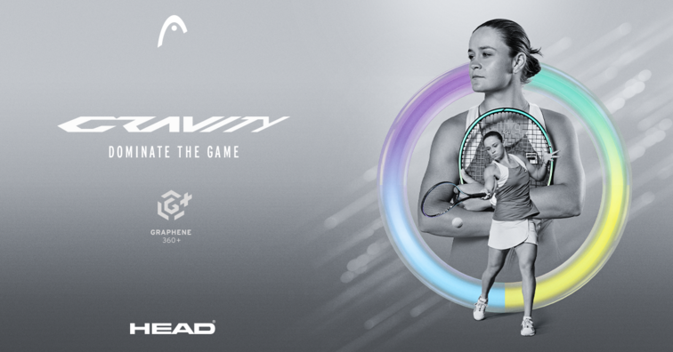 Auch die Weltranglisten-Erste Ashliegh Barty spielt mit dem HEAD Gravity Auch die Weltranglisten-Erste Ashliegh Barty spielt mit dem HEAD Gravity
