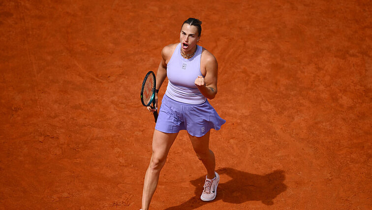 Aryna Sabalenka musste gegen Sofia Kenin viel Energie aufwenden. Aryna Sabalenka musste gegen Sofia Kenin viel Energie aufwenden.