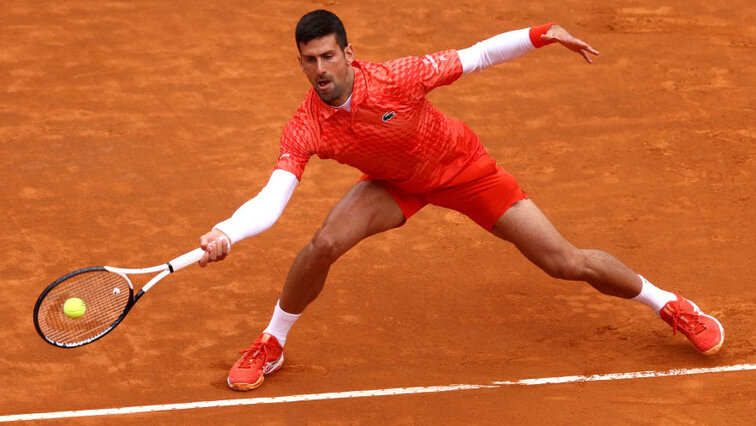 Novak Djokovic auf dem Sand von Rom 2023
