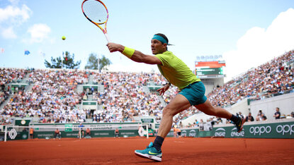 Rafael Nadal hat den Court Suzanne-Lenglen am Freitag beherrscht Rafael Nadal hat den Court Suzanne-Lenglen am Freitag beherrscht
