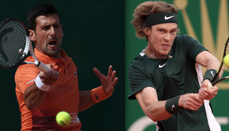Novak Djokovic, Andrey Rublev Novak Djokovic, Andrey Rublev
