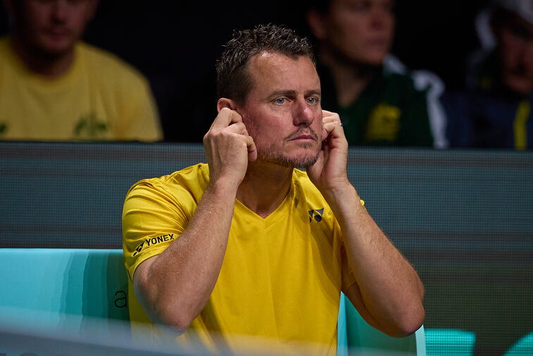 Lleyton Hewitt, the Australian team boss, was able to celebrate second place at the Davis Cup