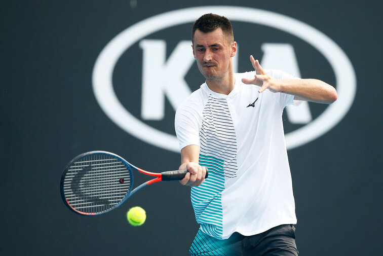 Bernard Tomic wehrte in der zweiten Quali-Runde einen Matchball ab Bernard Tomic bei den Australian Open