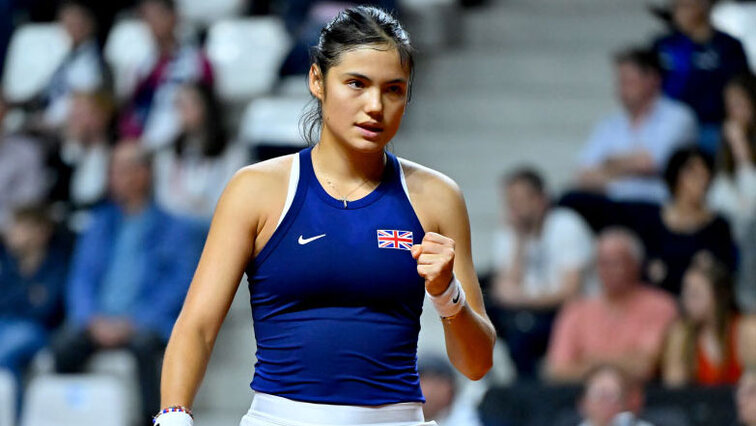 Emma Raducanu hat gegen Caroline Garcia gewonnen Emma Raducanu hat gegen Caroline Garcia gewonnen