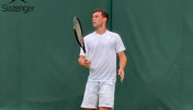 Filip Misolic beim Training am Samstag in Wimbledon