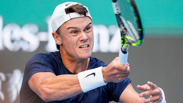 Holger Rune beim Volley Holger Rune beim Volley