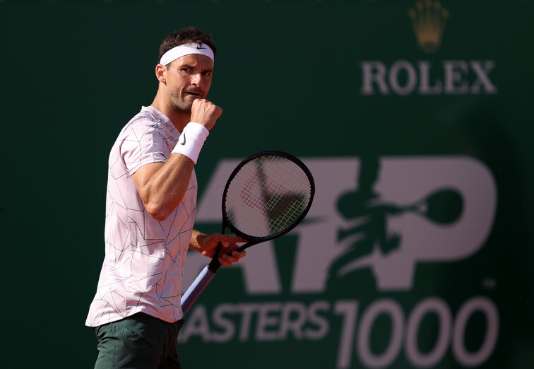 Grigor Dimitrov has reached the quarterfinals in Monte Carlo