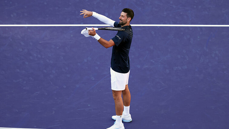 Novak Djokovic konnte nach dem Match gegen Kamil Majchrzak das Publikum unterhalten.