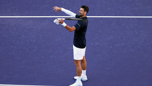 Novak Djokovic konnte nach dem Match gegen Kamil Majchrzak das Publikum unterhalten.