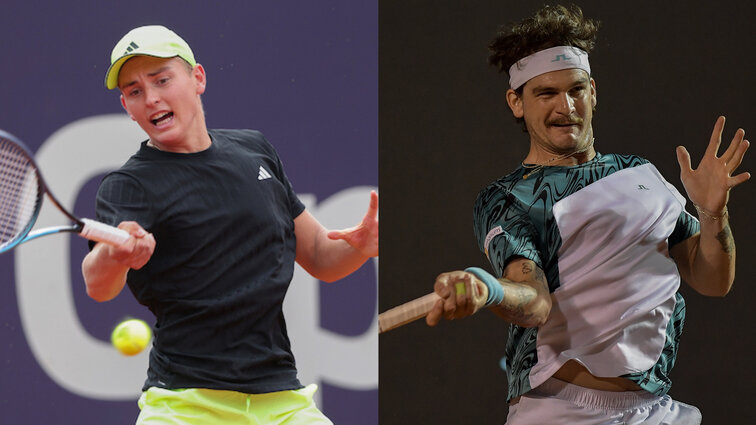 Justin Engel und Thiago Seyboth Wild duellieren sich in der ersten Runde der Generali Open.