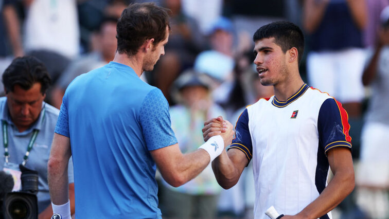 In Indian Wells hatte Andy Murray gegen Carlos Alcaraz die Nase vorne