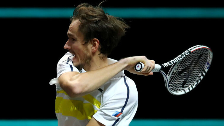 Daniil Medvedev bei seinem Lieblingsschlag Daniil Medvedev on his favorite stroke