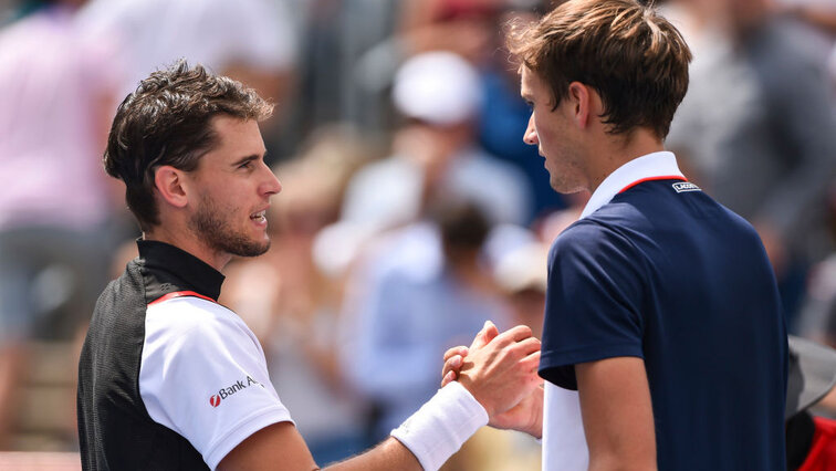 Platztausch mit Folgen? Daniil Medvedev und Dominic Thiem