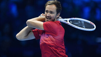 Im zweiten Match des Turniers in Turin konnte Daniil Medvedev gegen Alex de Minaur den ersten Sieg einfahren. Getty Images