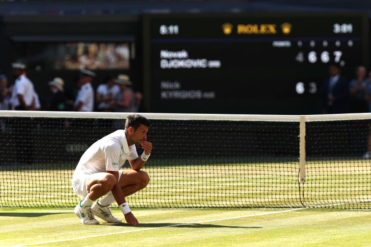 Novak Djokovic nach dem siebenten Triumph in Wimbledon