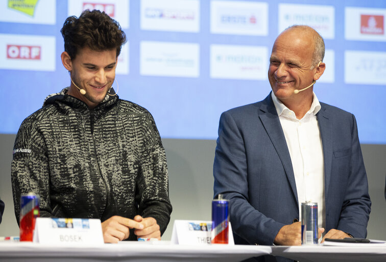 Dominic Thiem and manager Herwig Straka want to cheer in London