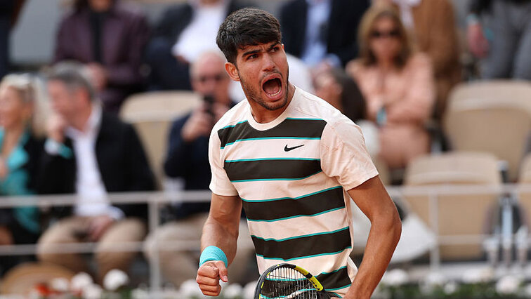 Carlos Alcaraz am Sonntag in Roland-Garros Carlos Alcaraz am Sonntag in Roland-Garros