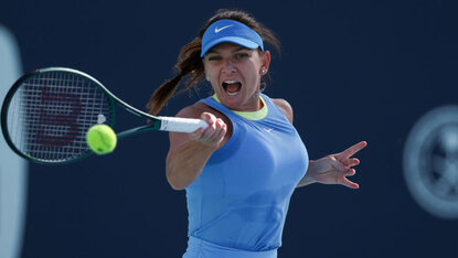Simona Halep bei ihrem bislang letzten Auftritt in Miami Simona Halep bei ihrem bislang letzten Auftritt in Miami