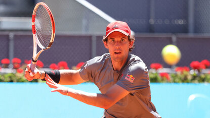 Die Augen auf den Ball: Dominic Thiem bei der Arbeit Die Augen auf den Ball: Dominic Thiem bei der Arbeit