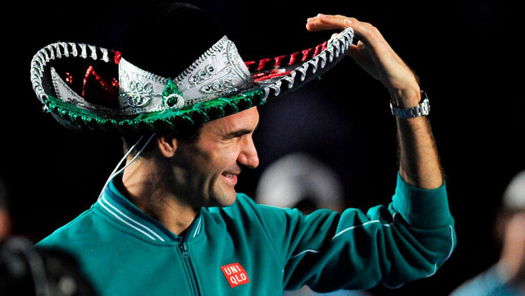 Roger Federer, gefühlsmäßig in Mexico City Roger Federer, emotionally in Mexico City