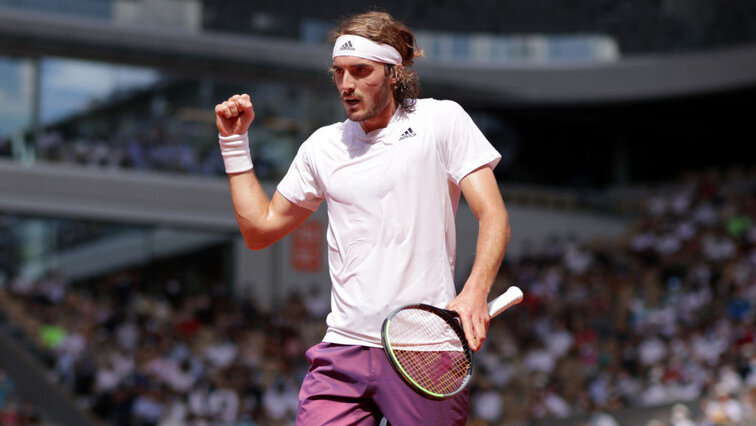 Stefanos Tsitsipas am Freitag in Roland Garros Stefanos Tsitsipas am Freitag in Roland Garros