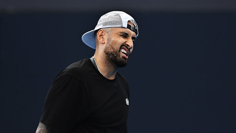 Nick Kyrgios hat in Brisbane nicht immer happy gewirkt Nick Kyrgios hat in Brisbane nicht immer happy gewirkt