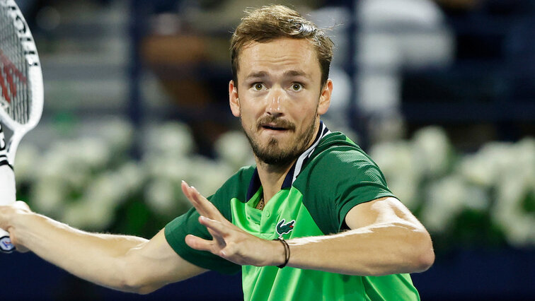 Daniil Medvedev am Freitag in Dubai Daniil Medvedev am Freitag in Dubai