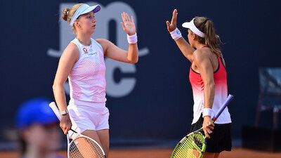 Im Gleichschritt marschierten Sinja Kraus (l.) und Julia Grabher (r.) beim Sand-Turnier in Rio de Janeiro ins Viertelfinale. GEPA Pictures