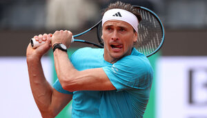 Alexander Zverev hat in Rom auch den Bedingungen auf dem Court Paroli geboten.