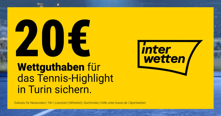 Jetzt als Neukunde bei interwetten 20 EUR Wettguthaben sichern! Jetzt als Neukunde bei interwetten 20 EUR Wettguthaben sichern!