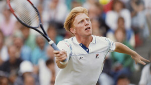 Boris Becker auf dem Weg zu seinem letzten Wimbledon-Sieg im Jahr 1989