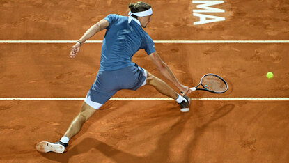 Alexander Zverev am Sonntag in Rom Alexander Zverev am Sonntag in Rom