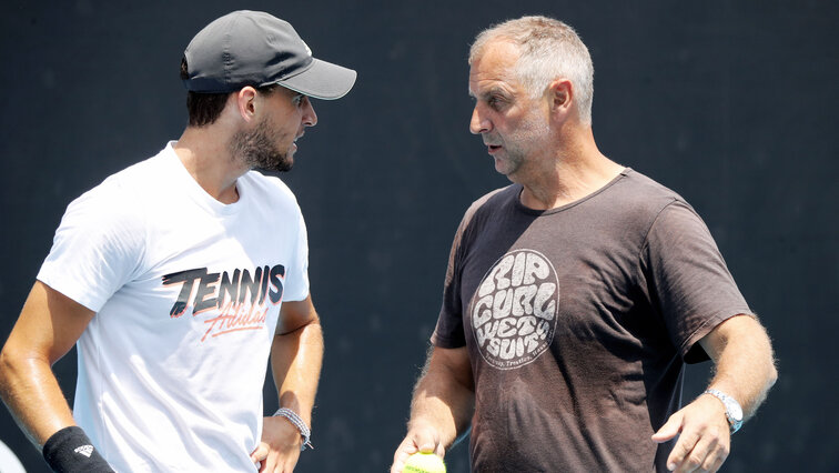 At the beginning of 2020 together on the court: Dominic Thiem and Thomas Muster
