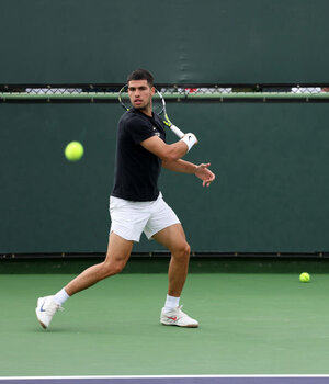 Erinnerungen an alte Zeiten: Alcaraz und Ferrero beim Training