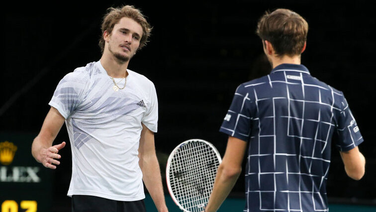 2020 in Paris-Bercy hatte Daniil Medvedev das bessere Ende für sich In 2020 in Paris-Bercy, Daniil Medvedev had the better end for himself