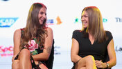 Karolina Pliskova (l.) und Simona Halep (r.) verstehen sich gut 