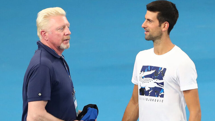 Boris Becker und Novak Djokovic