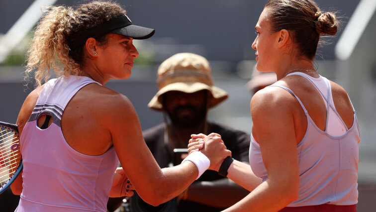 Am Ende musste Mayar Sherif Aryna Sabalenka doch gratulieren In the end, Mayar Sherif had to congratulate Aryna Sabalenka