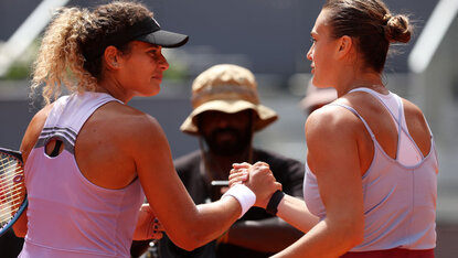 Am Ende musste Mayar Sherif Aryna Sabalenka doch gratulieren
