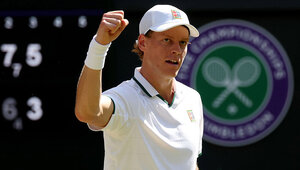 Jannik Sinner am Sonntag in Wimbledon