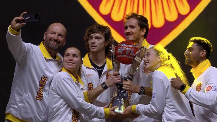 Die Eagles mit Sofia Kenin, Andrey Rublev, Daniil Medvedev und Mirra Andreeva Die Eagles mit Sofia Kenin, Andrey Rublev, Daniil Medvedev und Mirra Andreeva