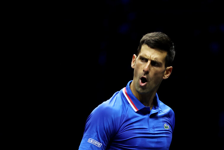 Novak Djokovic holte an der Seite von Matteo Berrettini die nächsten Punkte für Team World 