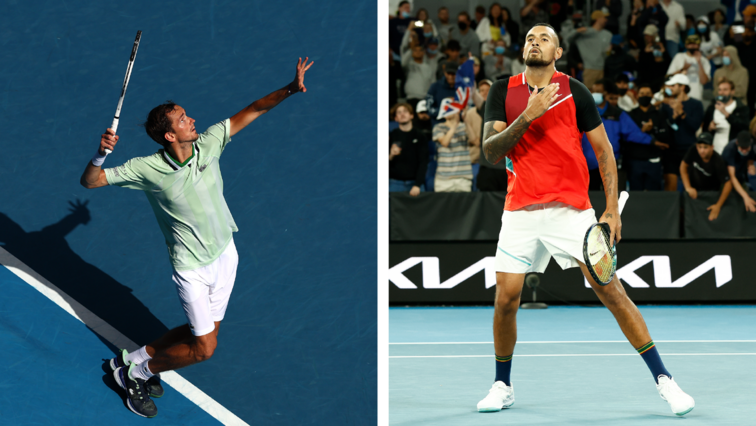 Nick Kyrgios und Daniil Medvedev treffen bei den Australian Open aufeinander