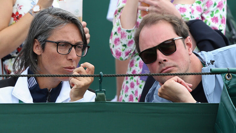 Francesca Schiavone und Alex Vittur in Wimbledon 2025 Francesca Schiavone und Alex Vittur in Wimbledon 2025